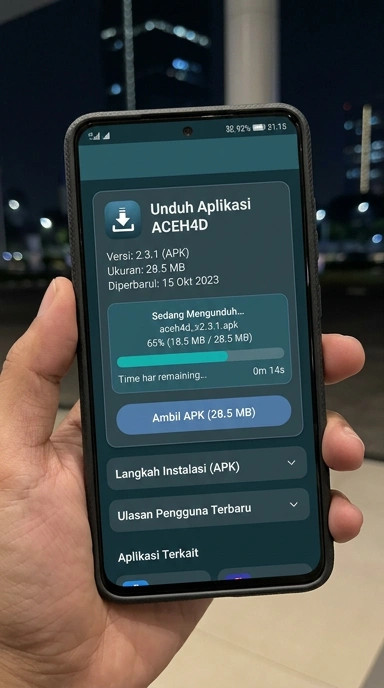 Tampilan halaman APK aceh4d