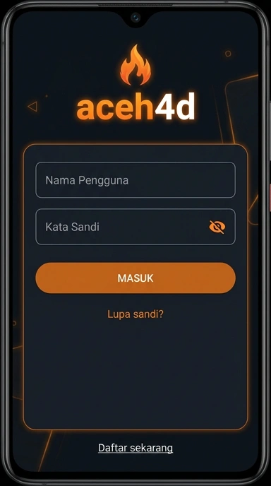 Tampilan halaman login aceh4d
