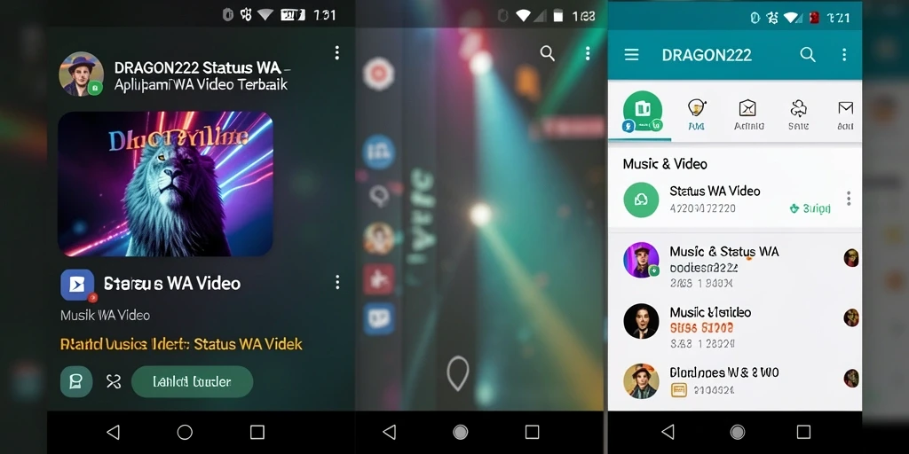 Antarmuka pengguna DRAGON222 yang menarik untuk Status WA Video.