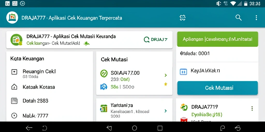 Screenshot DRAJA777 menampilkan antarmuka Cek Mutasi yang user-friendly.