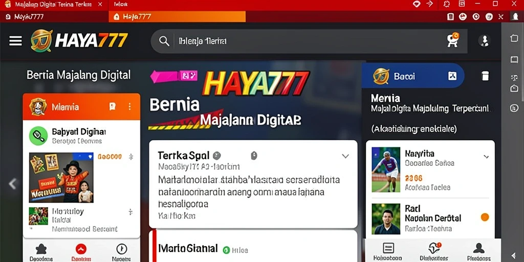 Screenshot antarmuka HAYA777 yang mudah digunakan dan informatif.