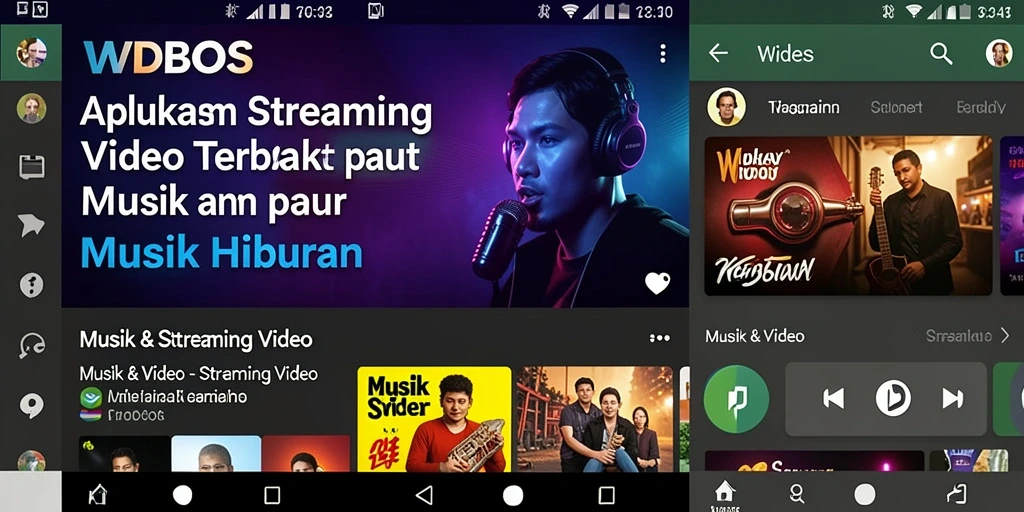 Antarmuka pengguna WDBOS yang menarik untuk Streaming Video.